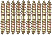 Viti M8 a vitiello a secco in acciaio inox - 10 pezzi - colore bronzo - lunghezza totale 60 mm
