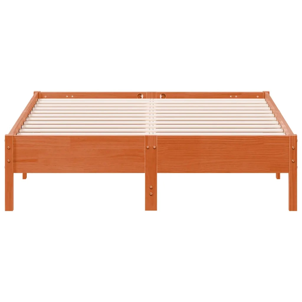 Letto senza Materasso Marrone Cera 120x190 cm in Legno di Pino 842725