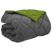Piumone | Duvet Invernale Verde e Antracite 220 x 260 cm Microfibra