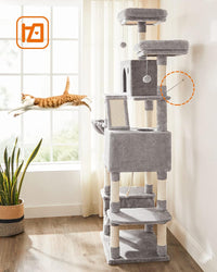 Tiragraffi per gatti VALORA - Grigio chiaro, corda di sisal, PCT190W01