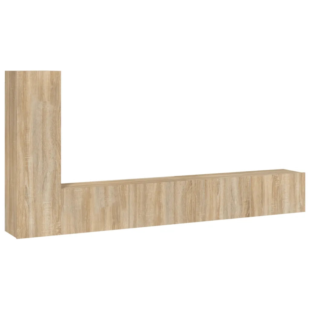 Set di Mobili Porta TV 3 pz Rovere Sonoma in Legno Multistrato 3114320