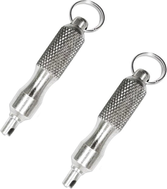 Kit di rimozione di 2 strumenti per core di valvola - Strumento di rimozione valvola portatile con estrattore di valvola - Accessori di cura del pneumatico