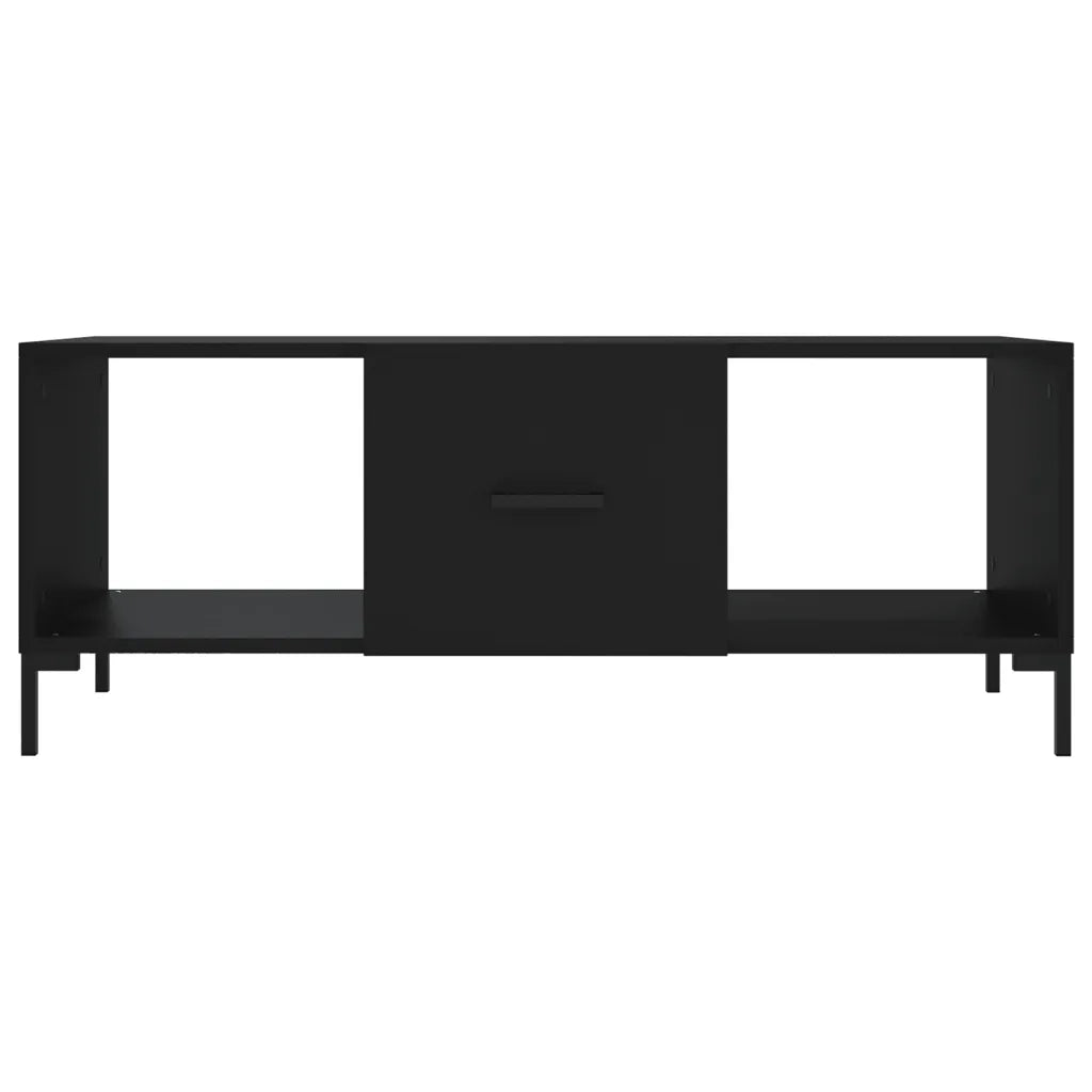 Tavolino da Salotto Nero 102x50x40 cm in Legno Multistrato 829301