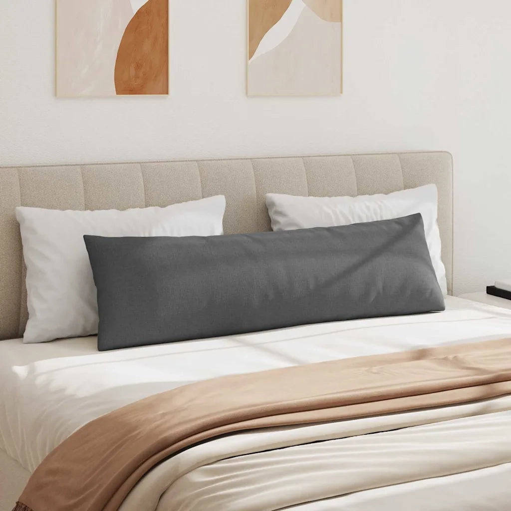 Cuscini da Divano 2 pz | Cuscini per sedie Grigio scuro 145 x 40 cm Tessuto