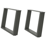 Gambe per Tavolino da Caffè a Forma di U 2 pz Antracite 70x(42-43) cm Acciaio 4012774
