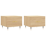 2 pz Tavolini salotto | Tavolino da caff¨¨ | Tavolino da Soggiorno Rovere Sonoma 50x50x40cm Legno Multistrato