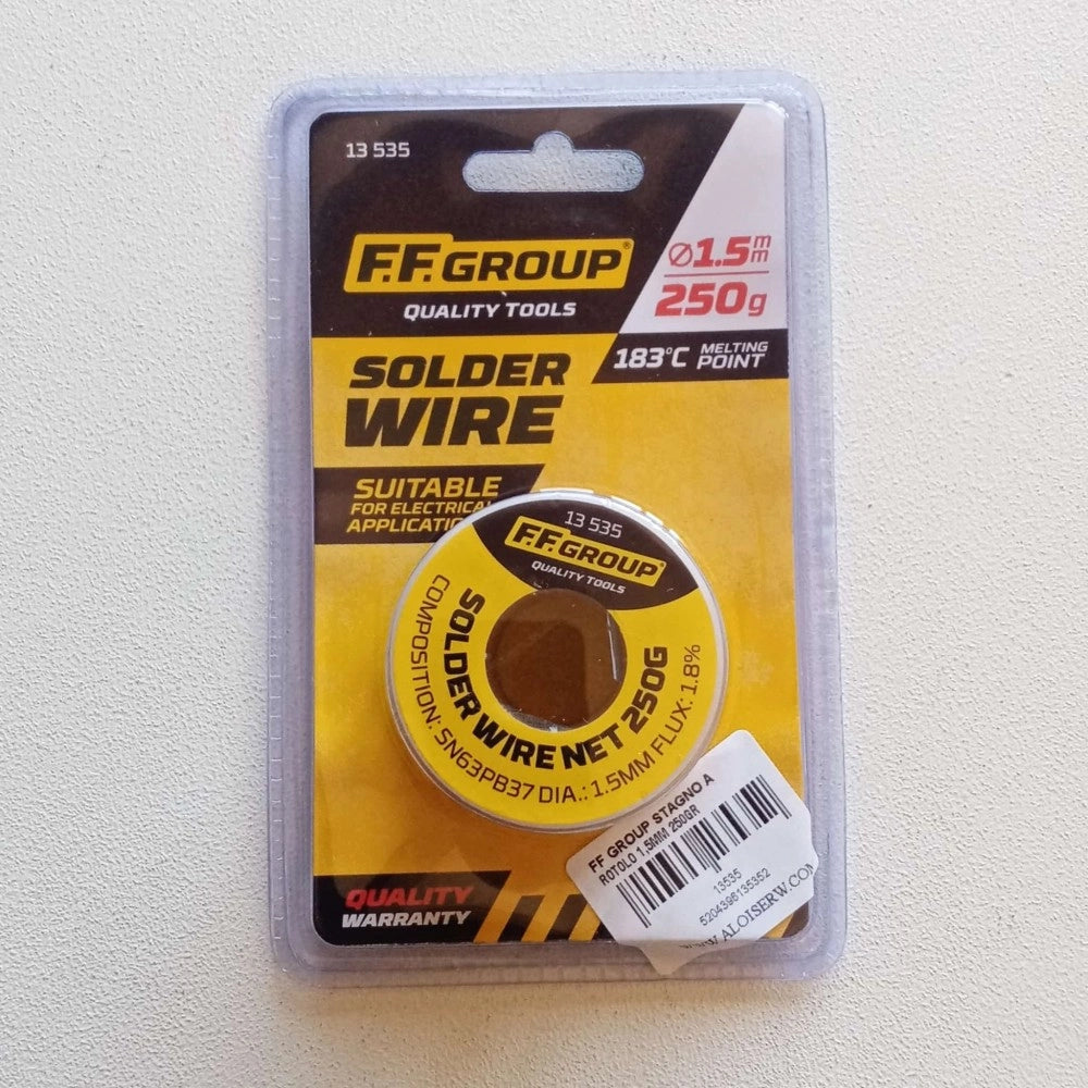 Ff group 1,5mm rocchetto da 250gr filo di stagno per saldare