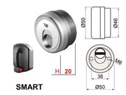 DEFENDER MAGNETICO SMART MR500 CROMO SATINATO- - ø mm.50x20h. - 3 chiavi magnetiche (SM50-20D1) - 1 pezzi DISEC