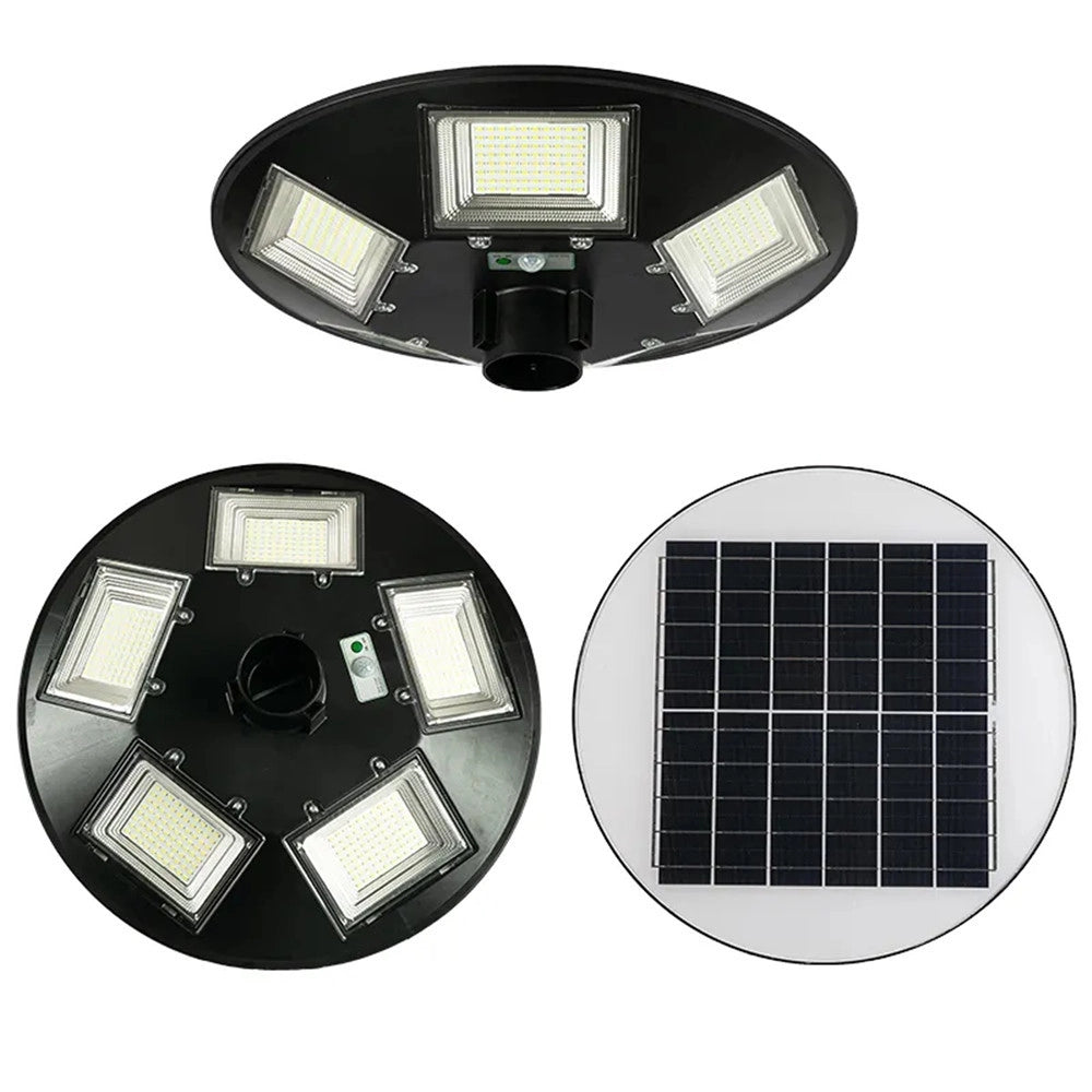 Trade Shop - Lampione Ufo Led Solare 350w Sensore Movimento Crepuscolare Luce Fredda 6500k Ip65 -