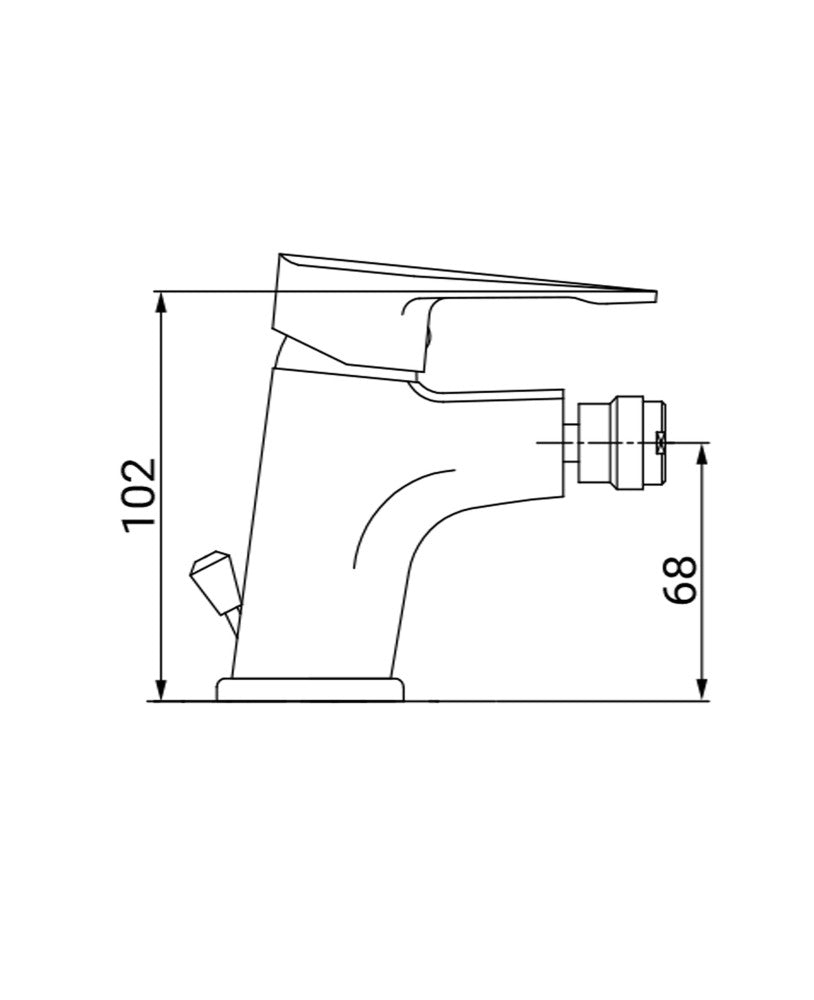 Miscelatore bidet completo cromato