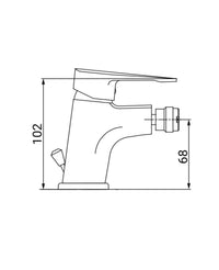 Miscelatore bidet completo cromato