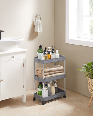 Valora GRAY CABINET SU RUOTE Salvaspazio Grigio Acciaio x1