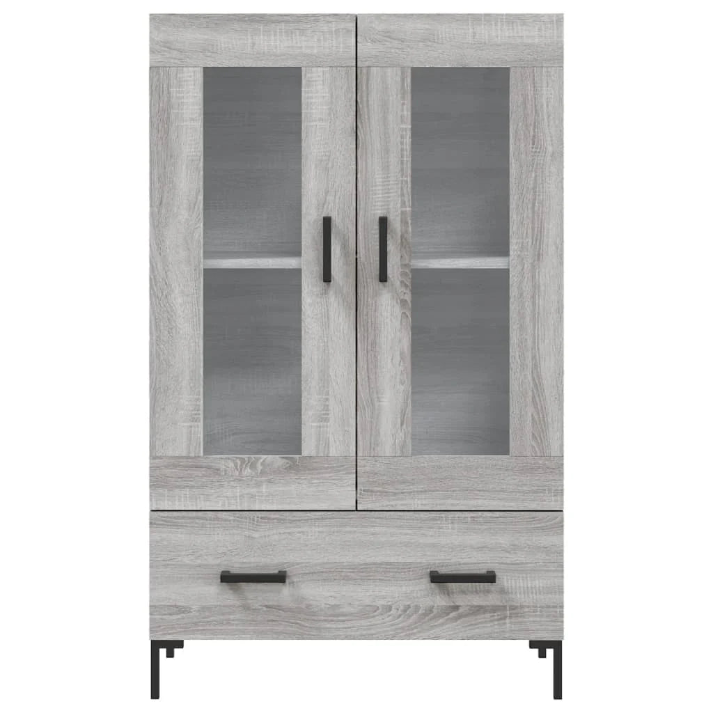 Buffet credenza cassettiera armadio mobile contenitore organizer cucina soggiorno salotto rovere Sonoma alto 69,5 x 31 x 115 cm legno ingegnerizzato grigio 02_0035403