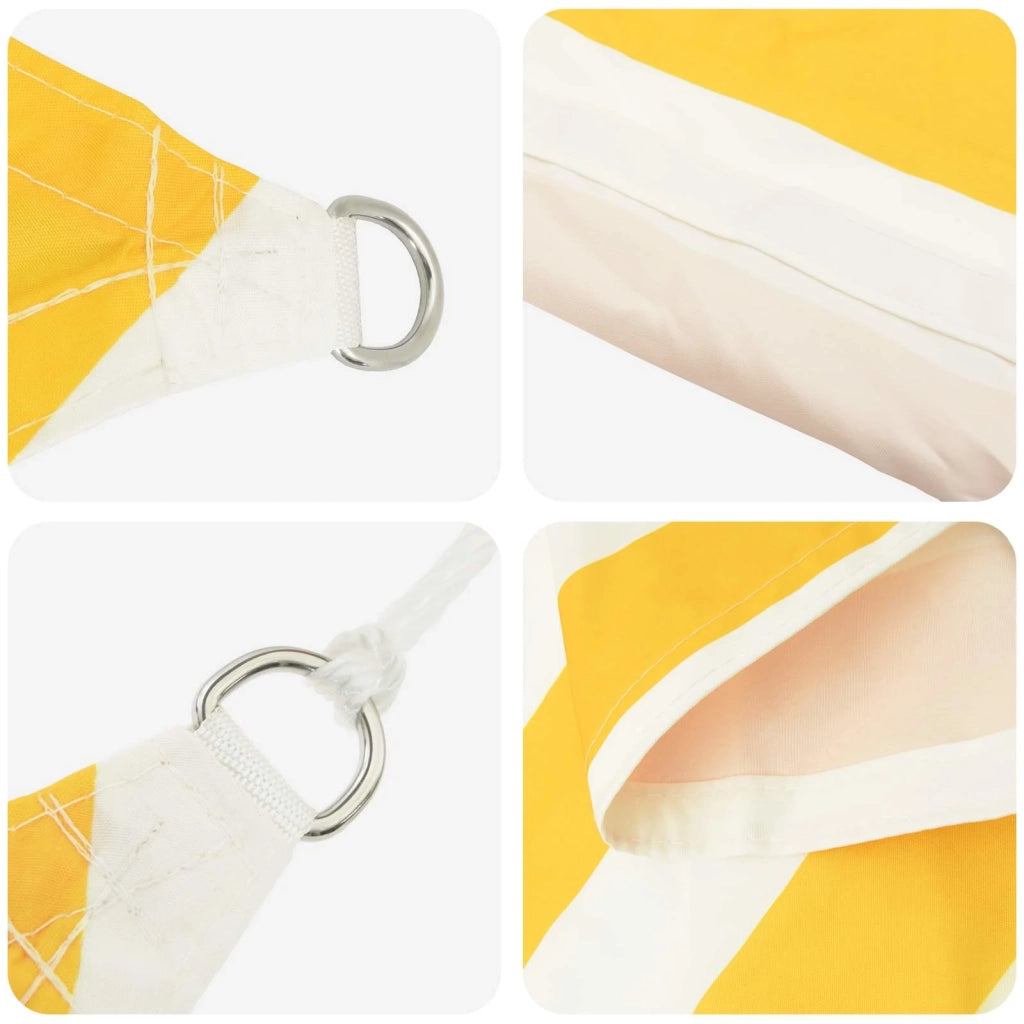 Telo Ombra da Esterno Giallo e Bianco 5 x 5 m 42030979