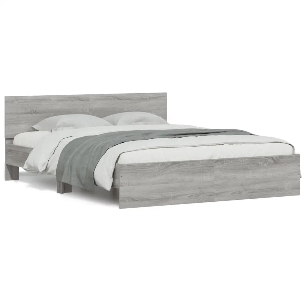 Giroletto con Testiera Grigio Sonoma 140x200 cm 3207488