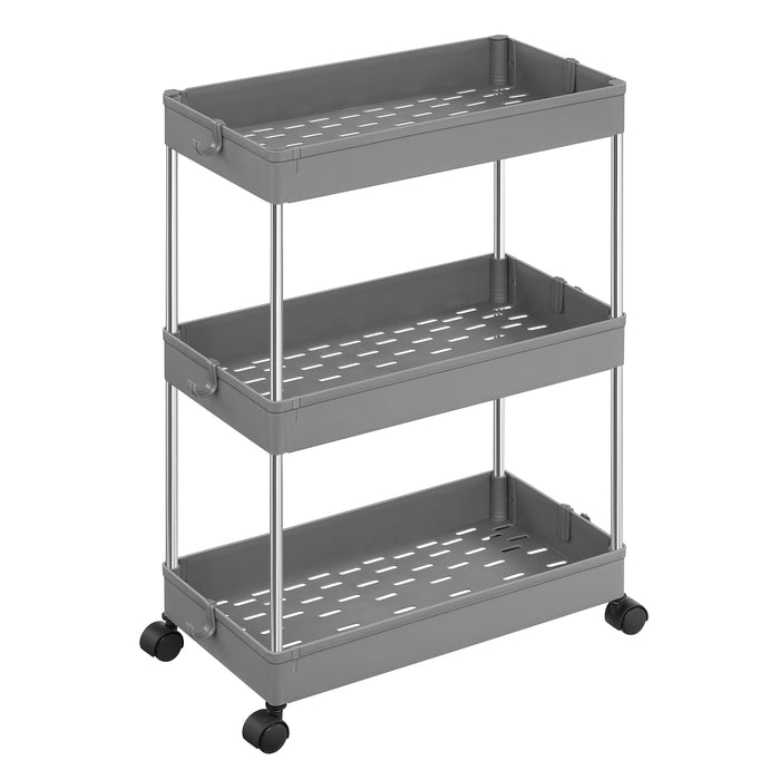 Valora GRAY CABINET SU RUOTE Salvaspazio Grigio Acciaio x1