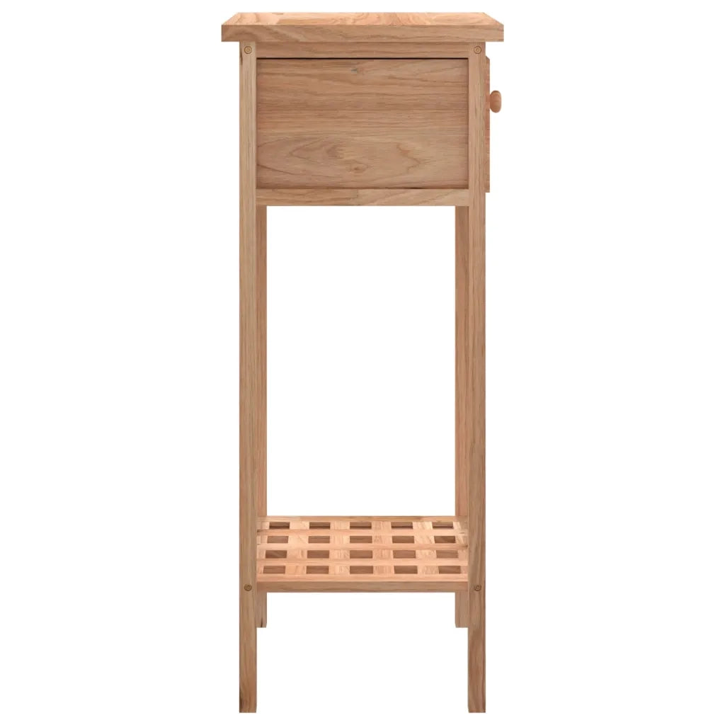 Tavolino con Cassetto 25x25x60 cm Legno Massello di Noce 350343