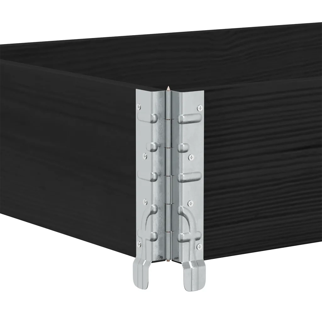 Paretale per Pallet Nero 150x50 cm in Legno Massello di Pino CFW2605015