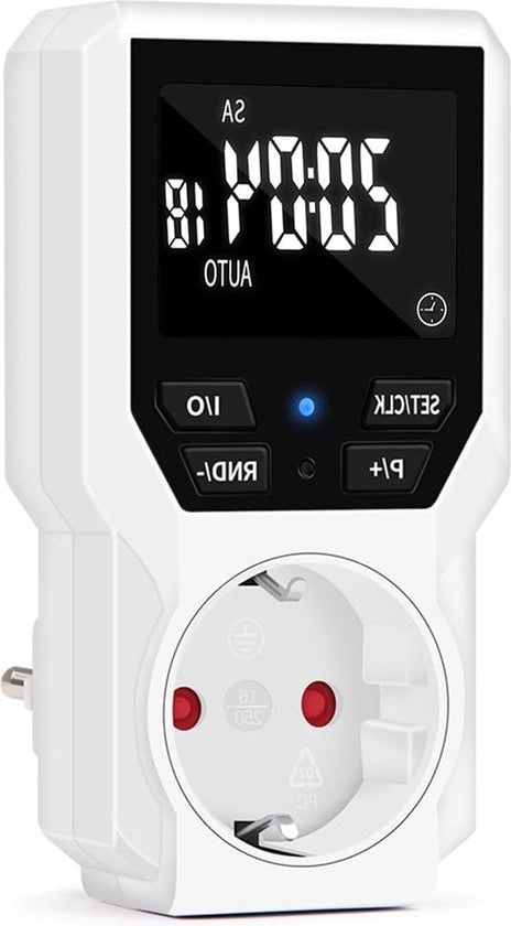 Tasabile Regolatore di Tempo - Interruttore con 25 Programmazioni Settimanali e Giornaliere Configurabili - Display LCD Grande in HTML.
