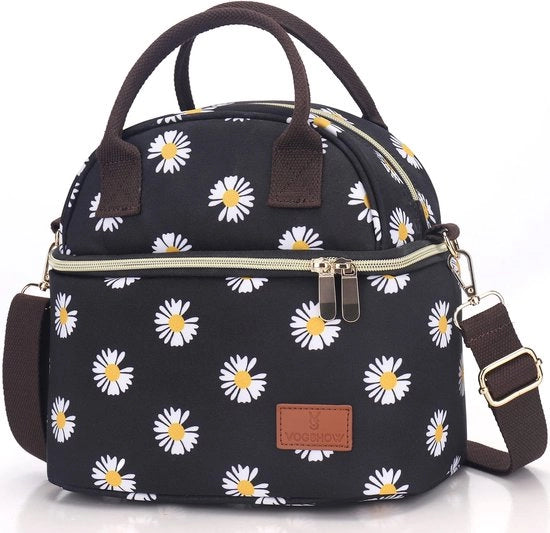 Borsa di picnic per adulti, 9L borsa isolata per donne, zaino per lavoro con doppio compartimento, contenitore di picnic per adulti, borsa di picnic termica per picnic/lavoro/scuola