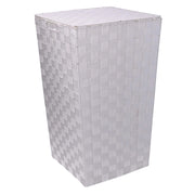 Cesta Portabiancheria Quadro 33x33xh53 cm in Poliestere Bianco
