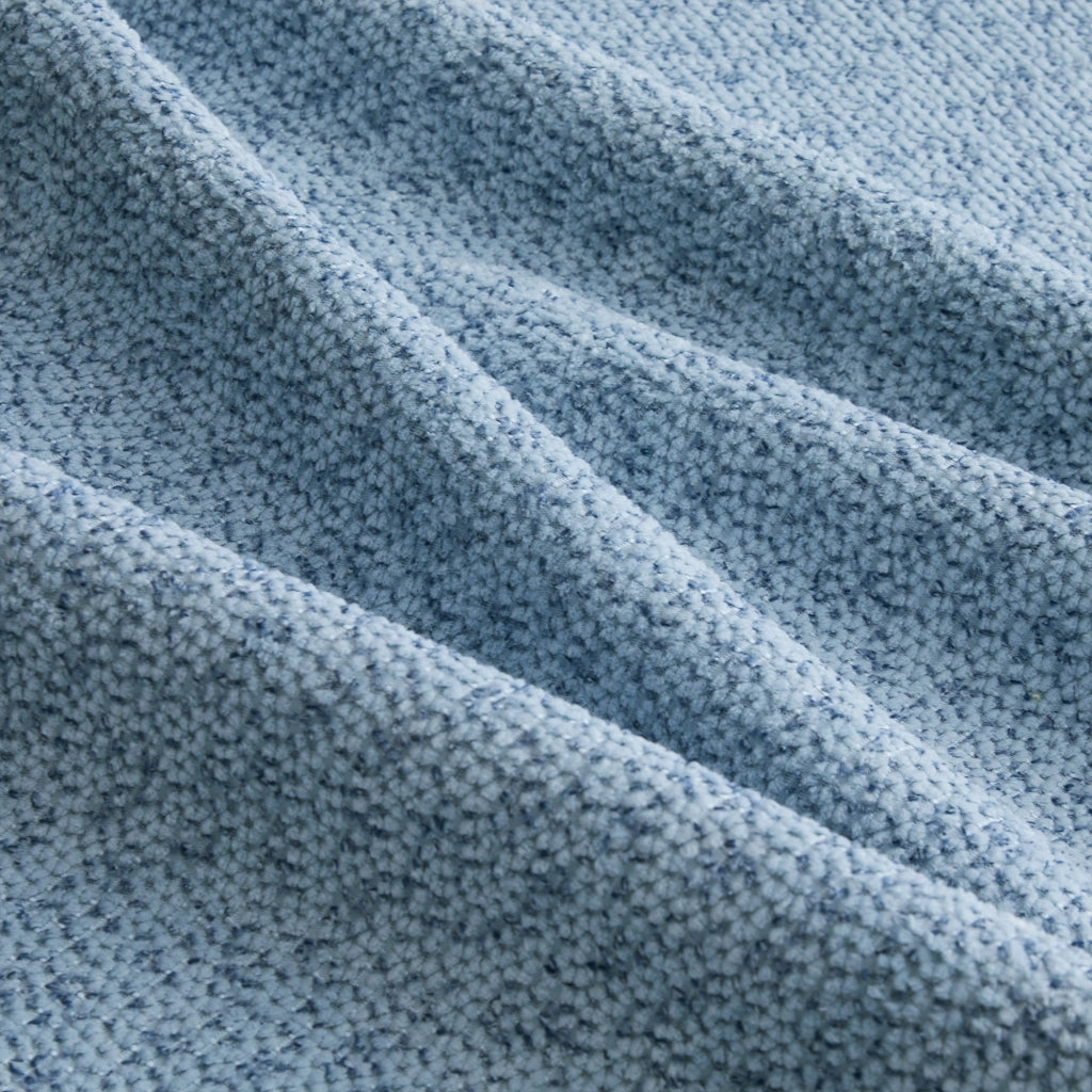 Divano modulare senza montaggio in tessuto fleece granulato Blu