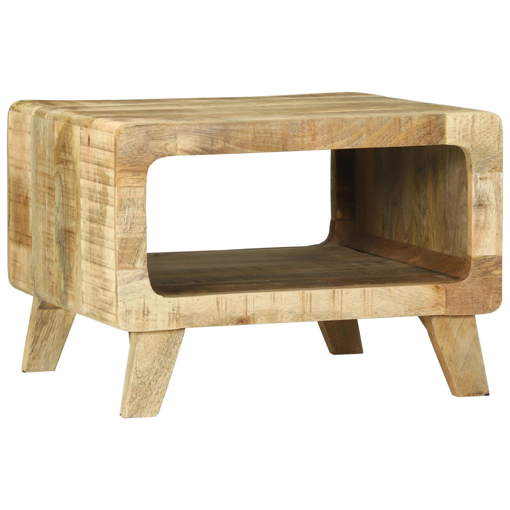 Tavolino da CaffÃ¨ 50x50x35 cm in Legno Massello di Mango Grezzo
