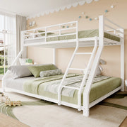 Letto a castello in metallo bianco 90x200/140x200 cm
