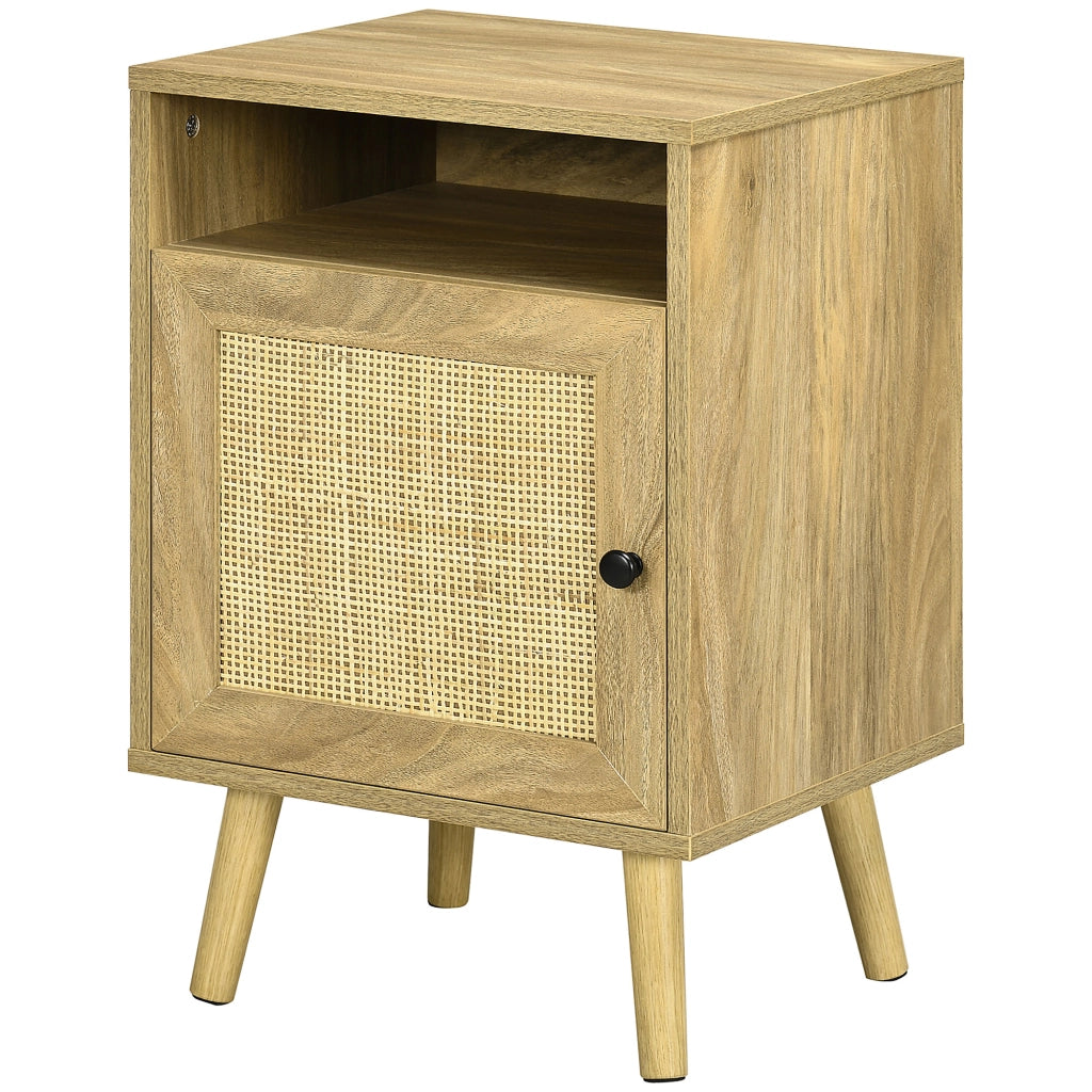 Comodino con Porta in Griglia ¨C Xylo ¨C Legno Naturale 39x35x60 cm