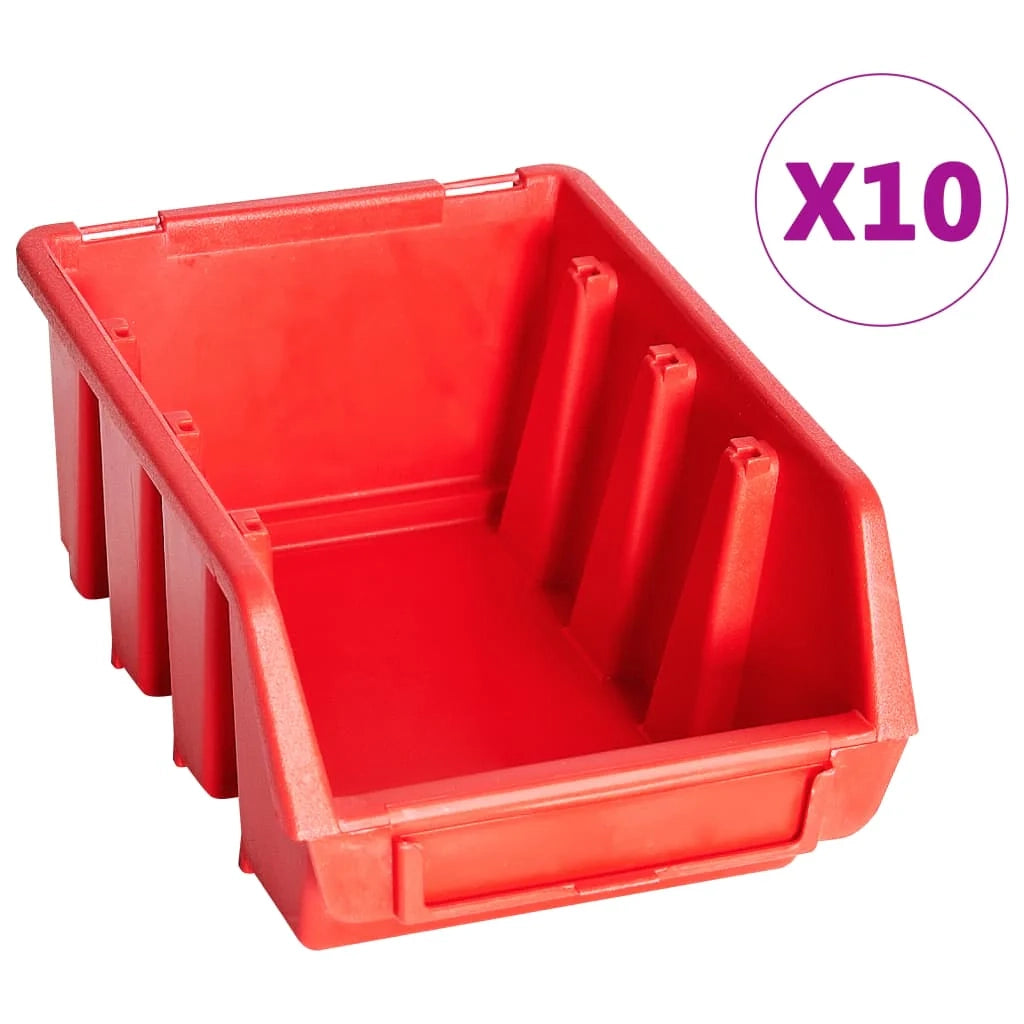 Kit contenitore portaoggetti e pannello da parete da 29 pezzi rosso e nero 02_0003847