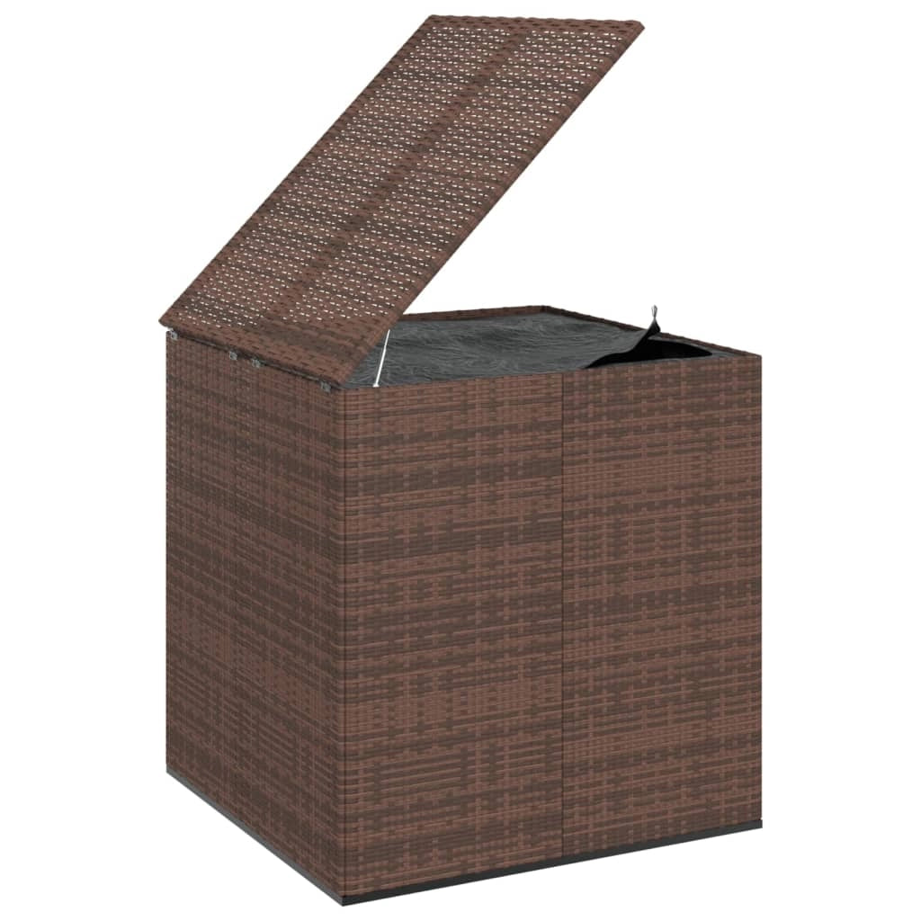 Cuscino da giardino in resina intrecciata 100 x 97,5 x 104 cm marrone 02_0013160