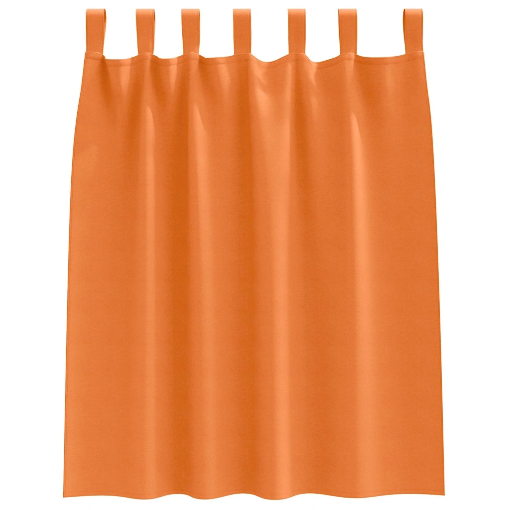 vidaXL Tende con tende 2 pcs Arancione Vivo Poliestere