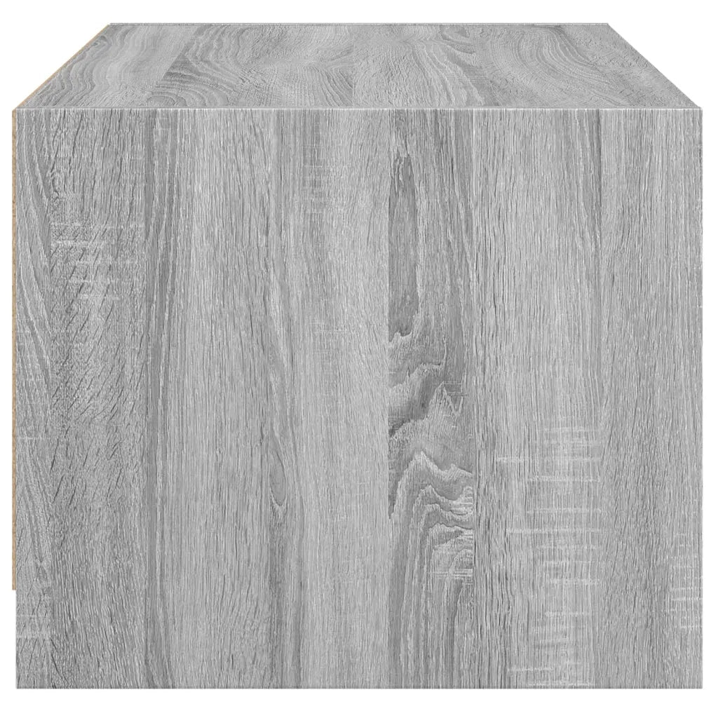 Tavolino da Salotto con Ante in Vetro Grigio Sonoma 68x50x42 cm 836369