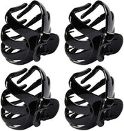 Gripari per Capelli - 4 Pezzi - Antiscivolo - Octopus - Nero - Materiale di Alta Qualità - Clip per Capelli
