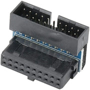 Adattatore USB 3.0 - 19-pini Maschio a Femmina - Formato compatto - Connessione a 90 gradi - Materiale di alta qualità - Adatto per...