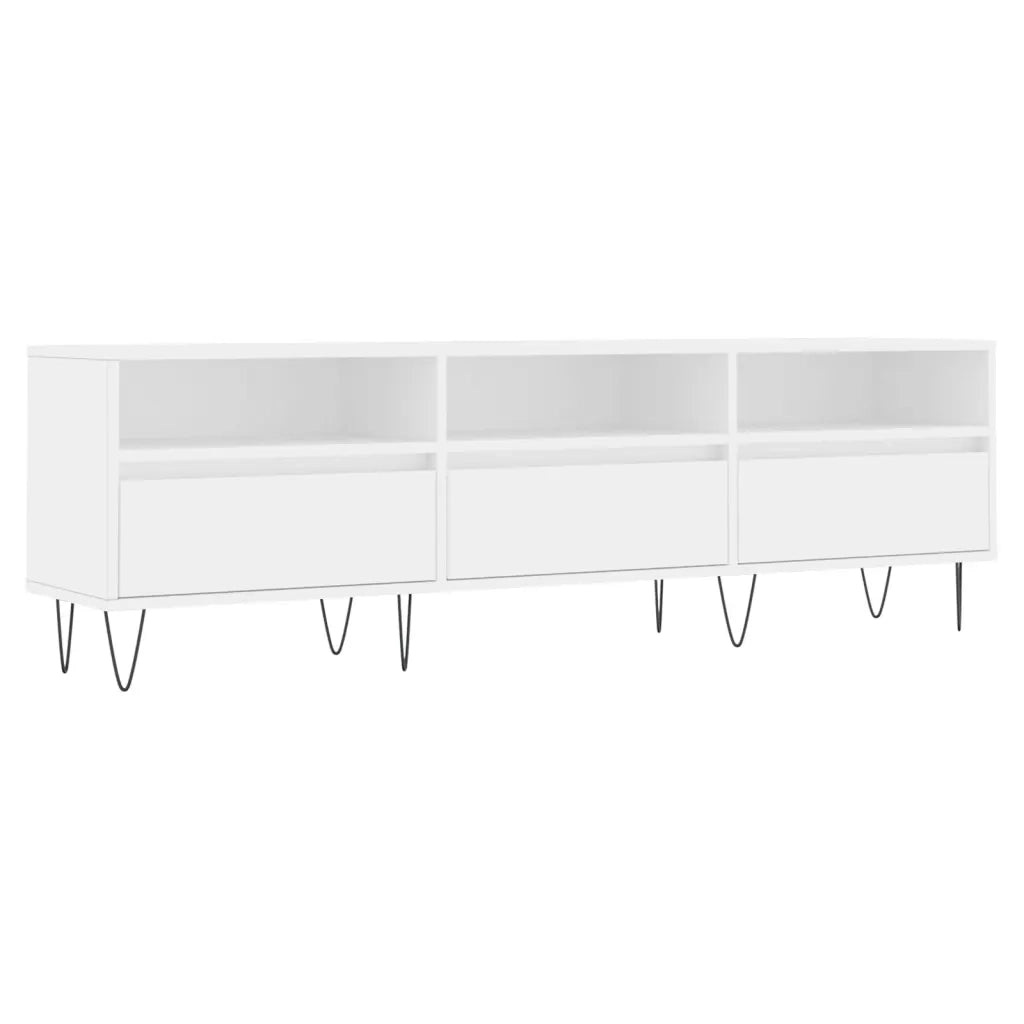 Mobile Porta TV Bianco 150x30x44,5 cm in Legno Multistrato 831276