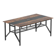 Scrivania da ufficio-Tavolo da conferenza con ripiano portaoggetti e cassettiera-Scrivania per 6-8 persone ufficio e sala riunioni 180 x 96 cm