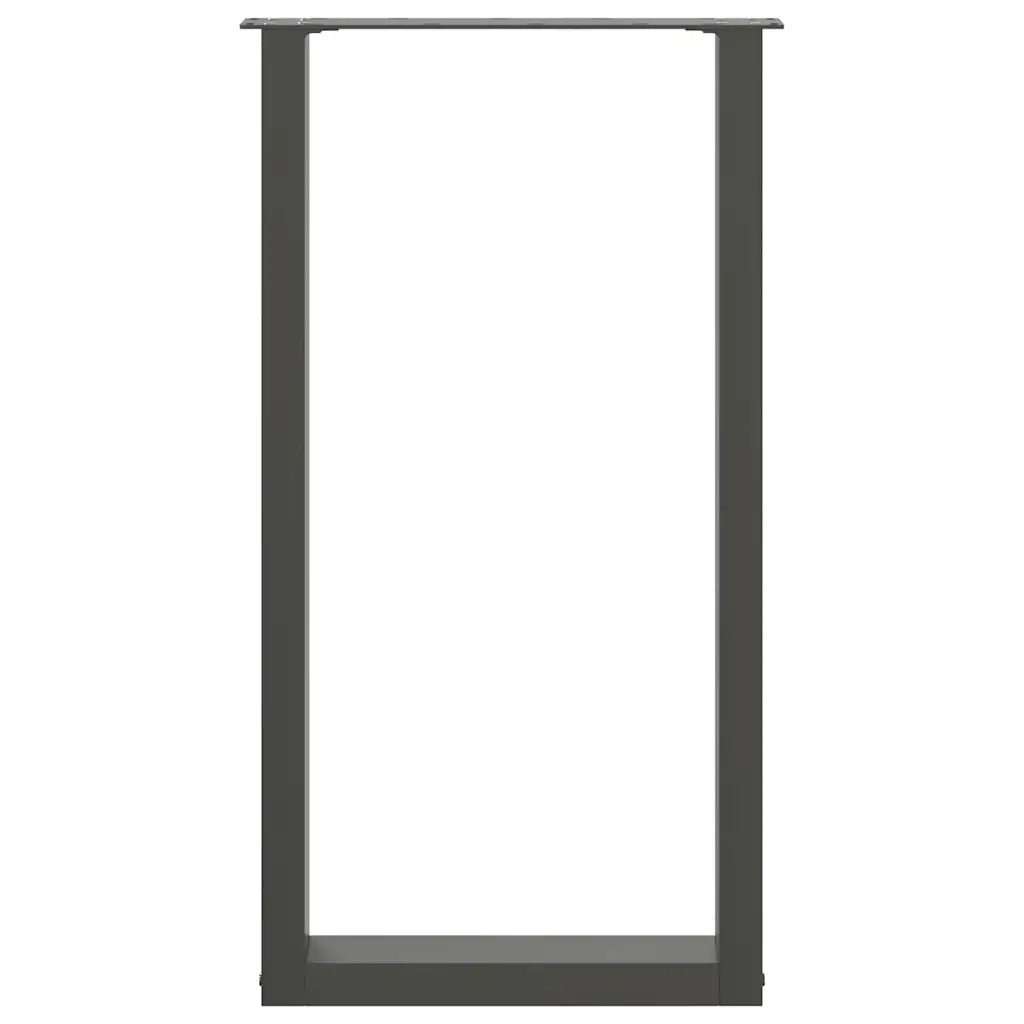 vidaXL Gambe per tavolo da bar a forma di U 2 pz Antracite 50x(90-91) cm Acciaio