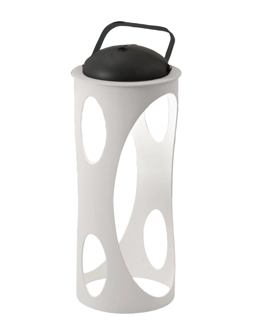 Lampada da Tavolo LED Caddy 3W Bianco, IP54 in Metallo e Policarbonato, Luce Calda 3000K, Dimmerabile al Tocco - Illuminazione Design Moderna