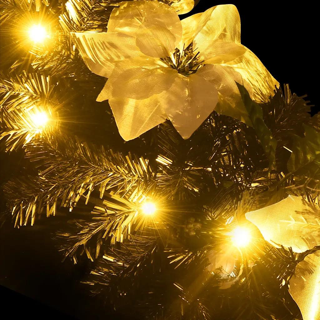 Ghirlanda Natalizia con Luci a LED 2,7 m in PVC Nera CFW2019348