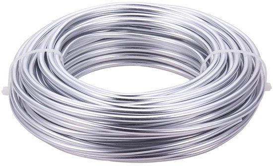 Alleggerimento in alluminio 6 mm - 16 metro flessibile - resistente all'ossidazione - flessibile - per arte scultorea - adatto per gioielleria e artigianato - filo artistico