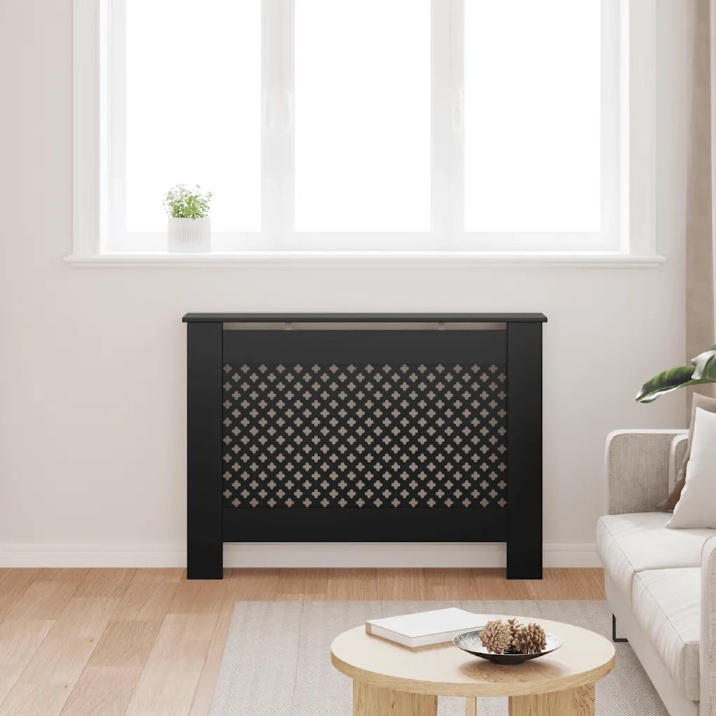 Copertura per Radiatore Nera 112x19x81,5 cm in MDFcod mxl 127667