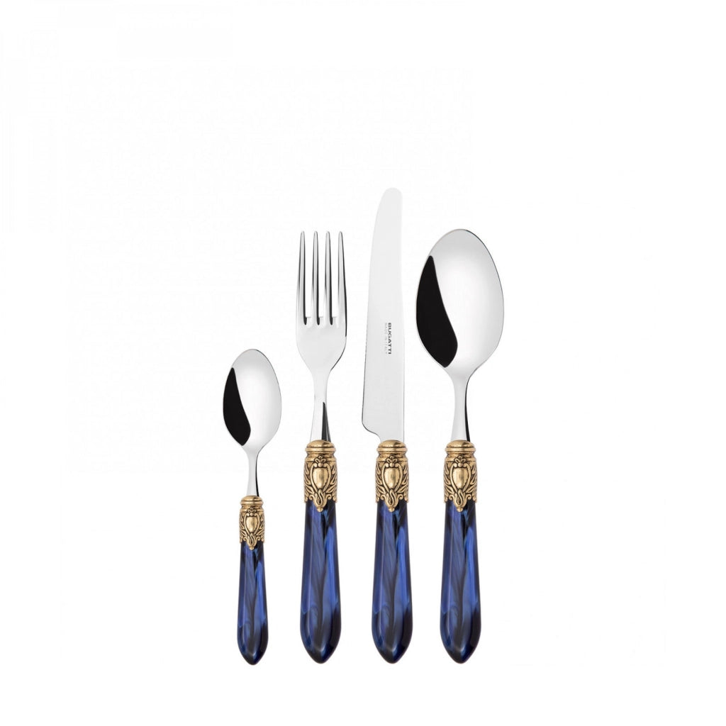 OXFORD Ghiera Dorata, Posate Set 24 Pz, Scatola Compact, Casa
