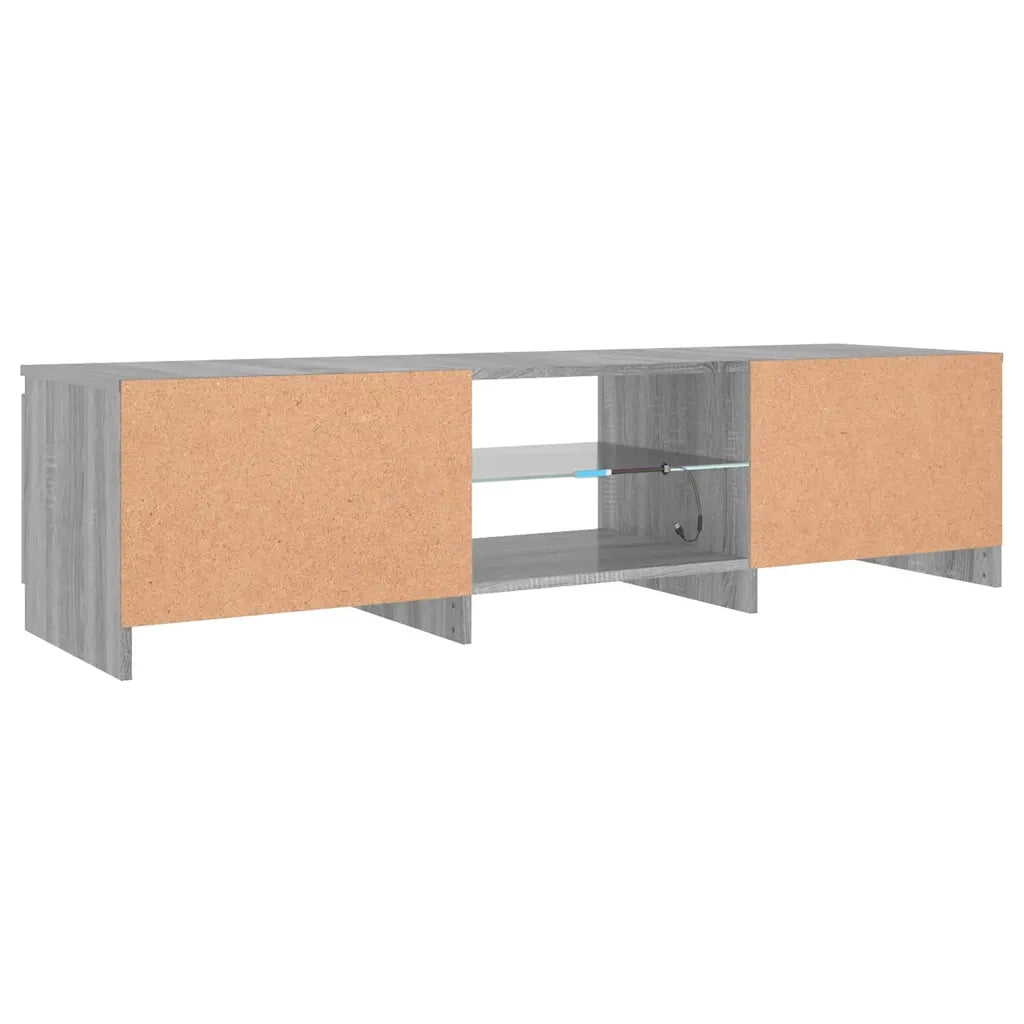 Mobile Porta TV con Luci LED Grigio Sonoma 140x40x36 cm 822682