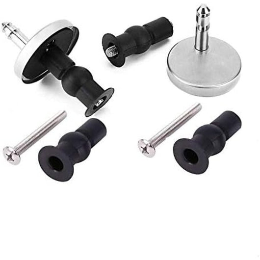 Coppia di cerniere per fissaggio sedile wc con foro cieco, guarn