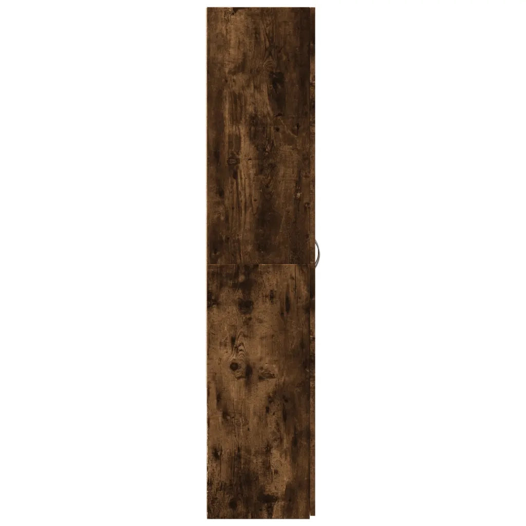 Schedario Rovere Fumo 60x32x153 cm in Truciolato