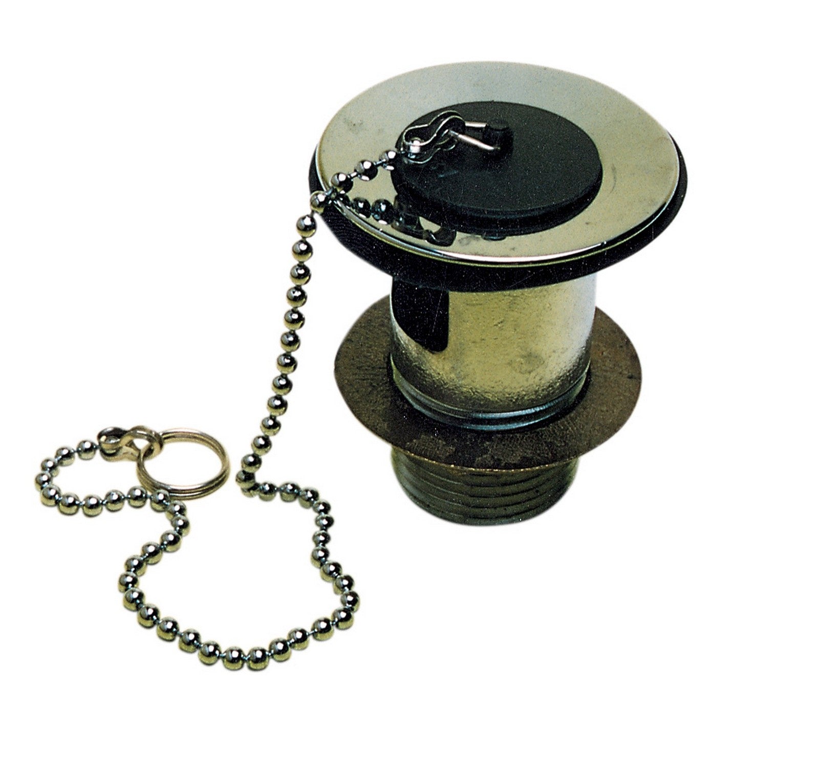 piletta con tappo e catena gr. 1 ottone cromo cod:ferx.23186