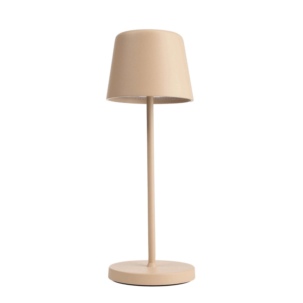 Lampada senza fili da tavolo moderna IP65 ricaricabile USB luce TOUCH dimmerabile atmosfera tavolini bar ristorante BEIGE