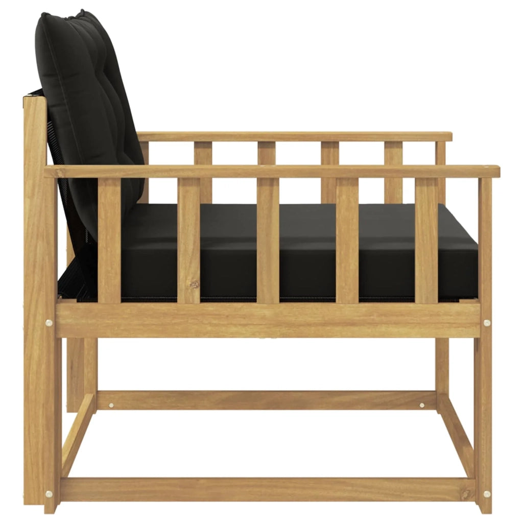 Set di divani da esterno-Sofa da giardino Legno di Acacia Massello e Textilene 546676