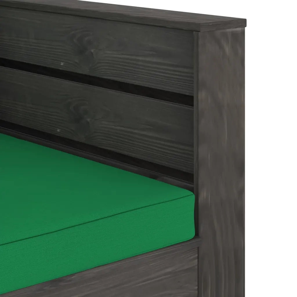 Set Divani da Giardino con Cuscini 2 pz Legno Impregnato Grigio cod mxl 43855